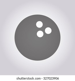 vector illustration of modern icon bowling ball