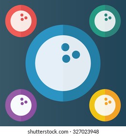 vector illustration of modern icon bowling ball