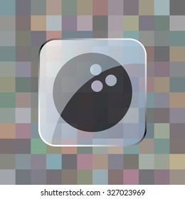 vector illustration of modern icon bowling ball