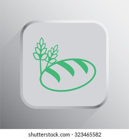 vector illustration of modern icon bread