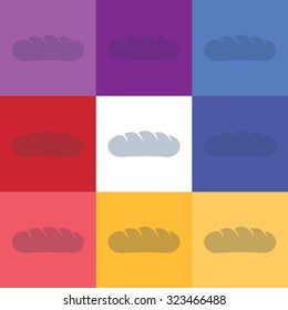 vector illustration of modern icon bread