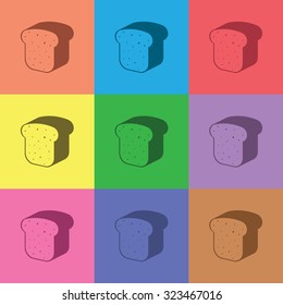 vector illustration of modern icon bread