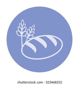 vector illustration of modern icon bread