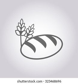 vector illustration of modern icon bread