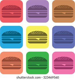 vector illustration of modern icon burger