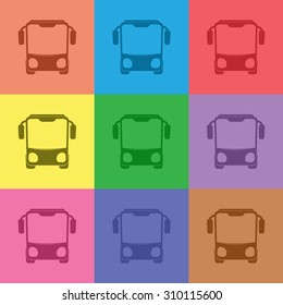 vector illustration of modern icon bus