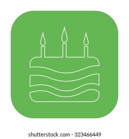 vector illustration of modern icon cake