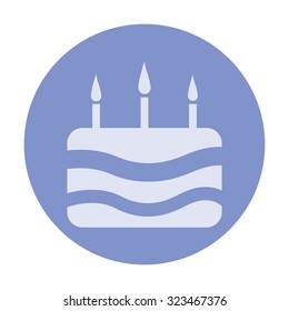 vector illustration of modern icon cake