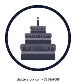 vector illustration of modern icon cake