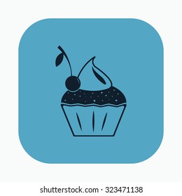 vector illustration of modern icon cake
