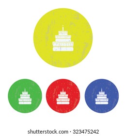 vector illustration of modern icon cake