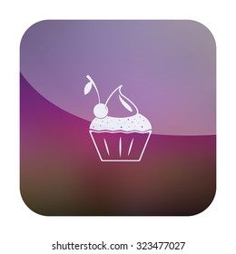 vector illustration of modern icon cake