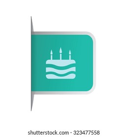 vector illustration of modern icon cake