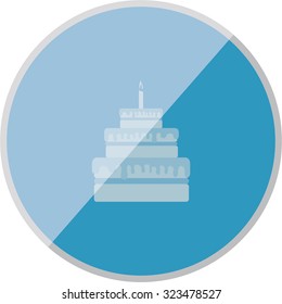 vector illustration of modern icon cake
