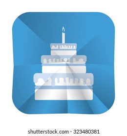 vector illustration of modern icon cake