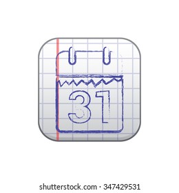 vector illustration of modern icon calendar 2016 