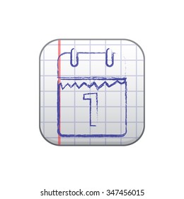 vector illustration of modern icon calendar 2016 