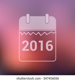 vector illustration of modern icon calendar 2016 