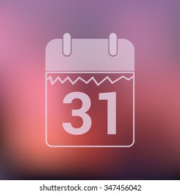 vector illustration of modern icon calendar 2016 