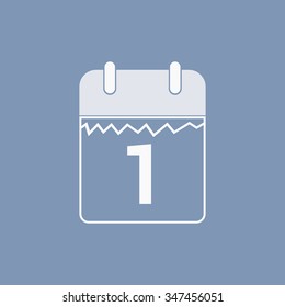 vector illustration of modern icon calendar 2016 