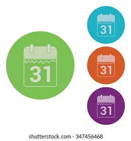 vector illustration of modern icon calendar 2016 
