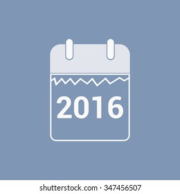 vector illustration of modern icon calendar 2016 