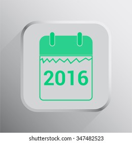 vector illustration of modern icon calendar 2016 