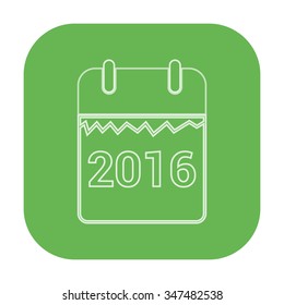 vector illustration of modern icon calendar 2016 