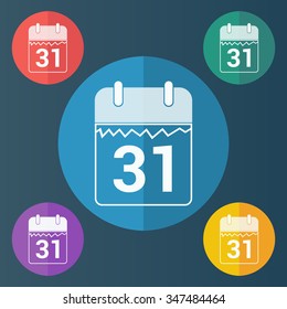 vector illustration of modern icon calendar 2016 