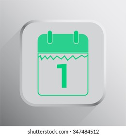 vector illustration of modern icon calendar 2016 
