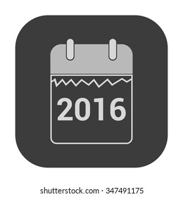 vector illustration of modern icon calendar 2016 