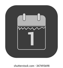 vector illustration of modern icon calendar 2016 