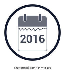 vector illustration of modern icon calendar 2016 