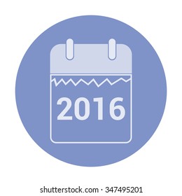 vector illustration of modern icon calendar 2016 