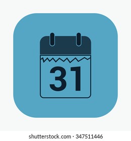 vector illustration of modern icon calendar 2016 
