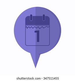 vector illustration of modern icon calendar 2016 