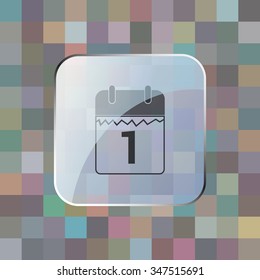 vector illustration of modern icon calendar 2016 