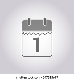 vector illustration of modern icon calendar 2016 