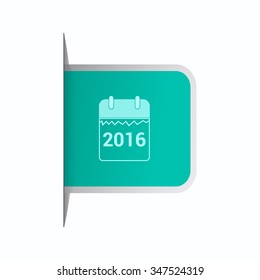 vector illustration of modern icon calendar 2016 