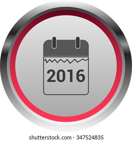 vector illustration of modern icon calendar 2016 