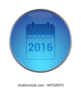 vector illustration of modern icon calendar 2016 