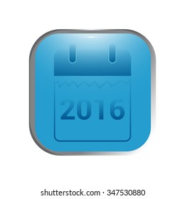 vector illustration of modern icon calendar 2016 