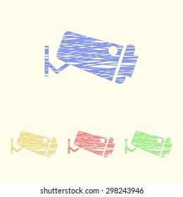 vector illustration of modern icon camera