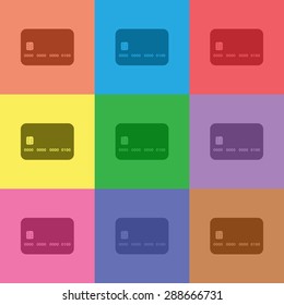 vector illustration of modern icon card