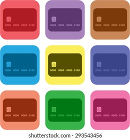 vector illustration of modern icon card
