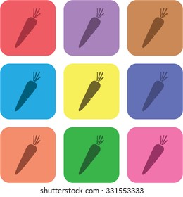 vector illustration of modern icon carrots