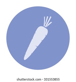 vector illustration of modern icon carrots