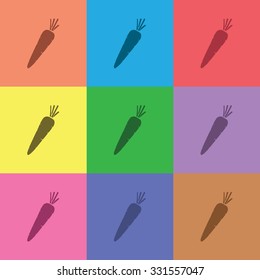 vector illustration of modern icon carrots