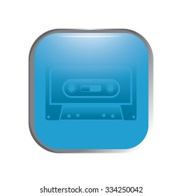 vector illustration of modern icon cassette
