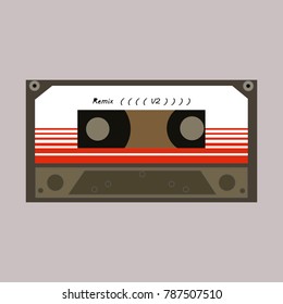 vector illustration of modern icon cassette 